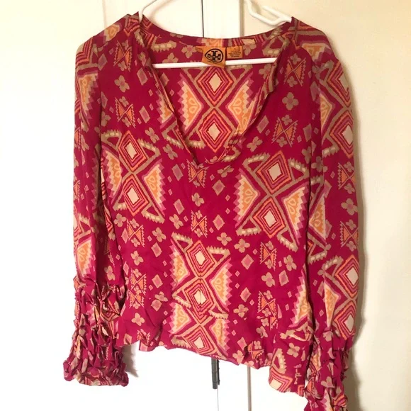 Tory Burch Geometric Blouse - Picture 1 of 1